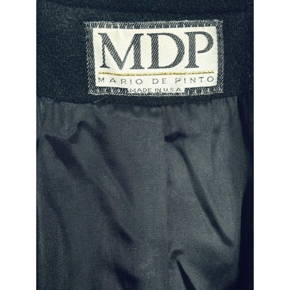 Vintage Mario De Pinto MDP Black Zip Wool Blend Short Jacket Toggle Detail S / M - Picture 5 of 7